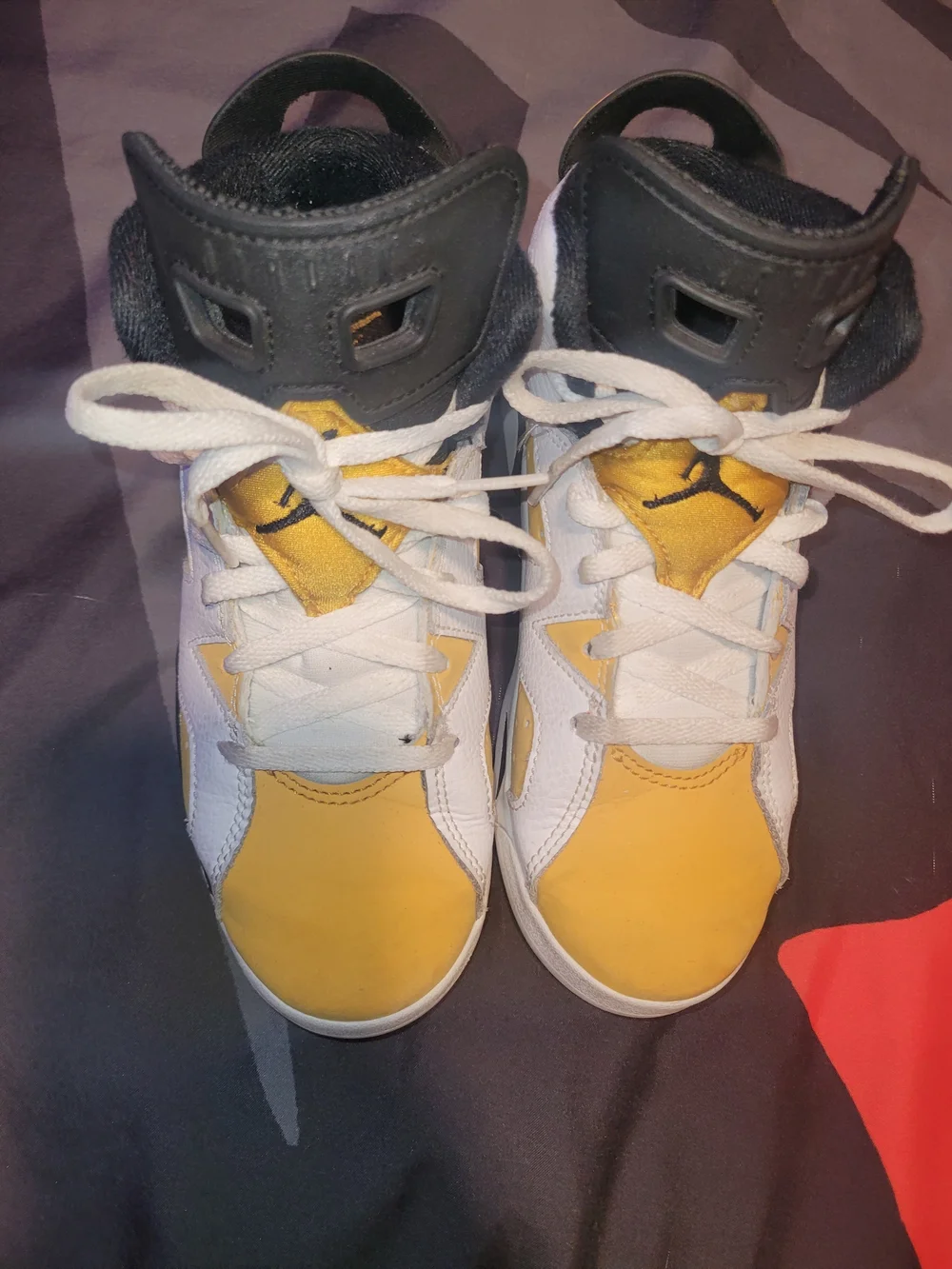 Kids Yellow and White Basketball Sneakers - Youth High-Top Shoes